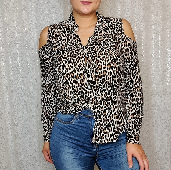 a.n.a Tops - SOLD.  a.n.a A New Approach Animal Print top